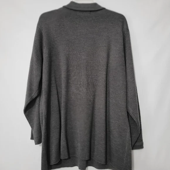 designs & co Lane Bryant Gray Button Up Wool Blend Cardigan Sweater 18/20 Plus - Picture 2 of 3